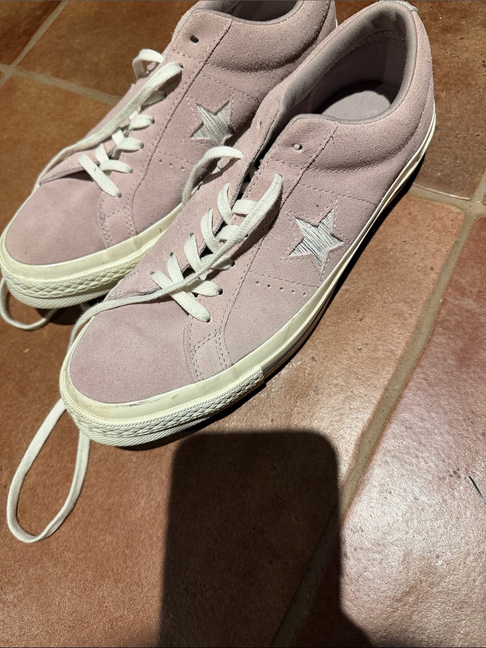 Converse Suede One Star Sneakers - Light Pink with White Accents